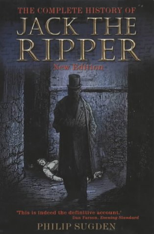 Book cover: "The Complete History of Jack the Ripper" with shadowy figure.