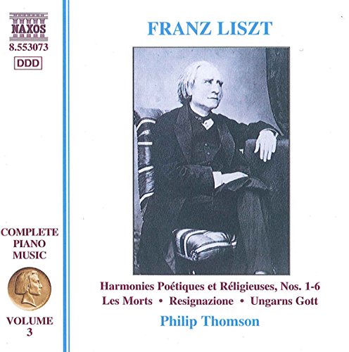 CD cover featuring a portrait of composer Franz Liszt, Naxos label.