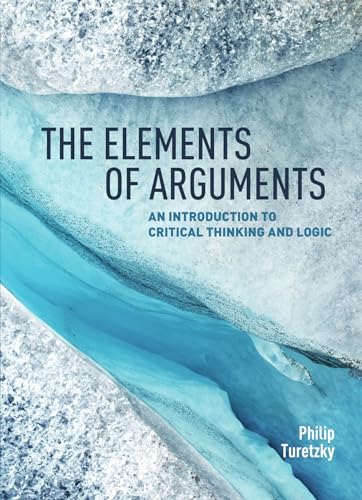 Book cover for The Elements of Arguments featuring an abstract blue and grey glacier.