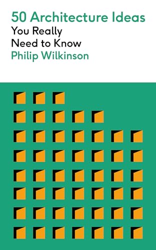 Book cover: "50 Architecture Ideas" with geometric green and orange design.