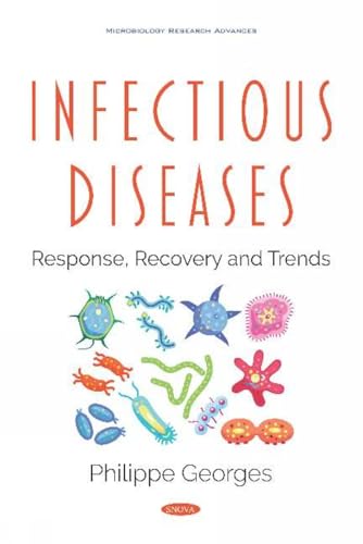 Book cover for "Infectious Diseases" with colorful illustrations of microbes.