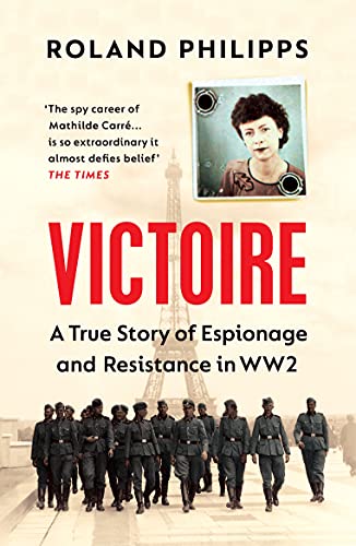 Book cover for "Victoire" featuring a woman’s portrait and soldiers.
