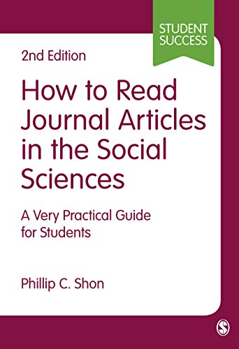 Book cover: “How to Read Journal Articles in the Social Sciences.”