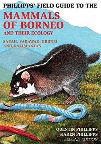 Book cover featuring a ferret-badger illustration with text titled Mammals of Borneo.