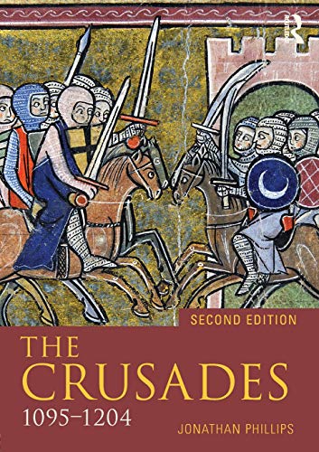 Book cover depicting medieval knights on horseback, titled "The Crusades.