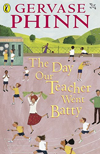 Book cover: children running around a teacher on a track.