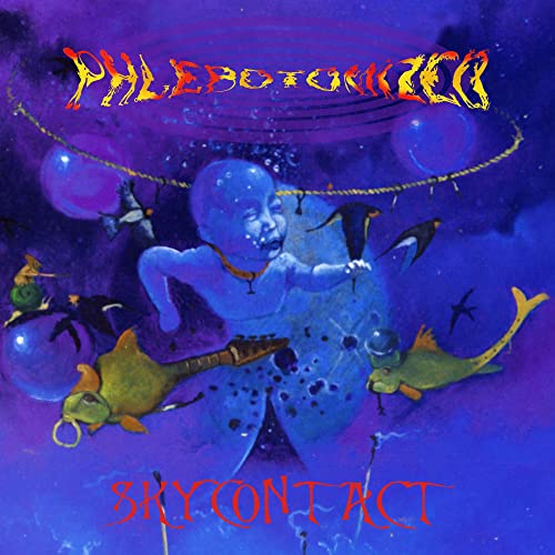Surreal album cover featuring a pale baby with fish and birds.