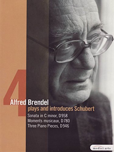 DVD cover featuring pianist Alfred Brendel and text listing Schubert works.