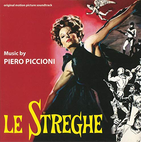 Vinyl record cover for “Le Streghe” featuring a woman and illustrated figures.