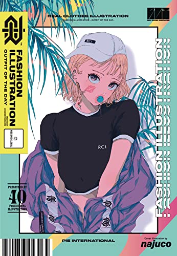 Anime-style illustration of a young woman in casual streetwear, with palm leaves.