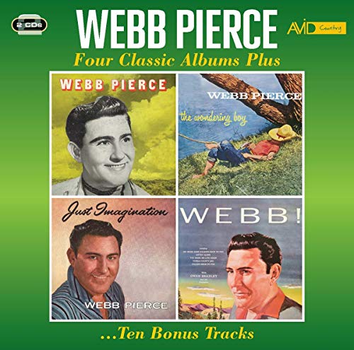 Webb Pierce Four Classic Albums Plus CD cover featuring four vintage album art panels.