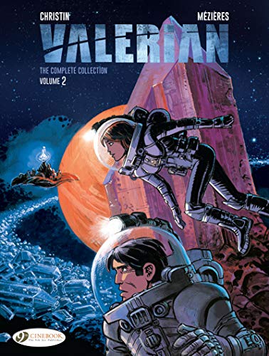 Valerian and Laureline comic book cover, two astronauts in space.