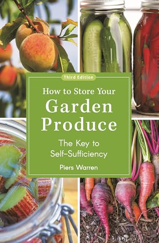 Book cover showing peaches, jars of preserved vegetables, and harvested root vegetables.