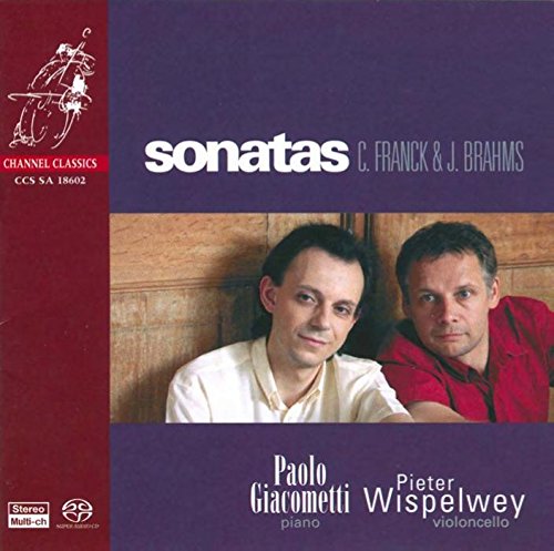 CD cover showing two men seated against a wooden background, with text about sonatas.