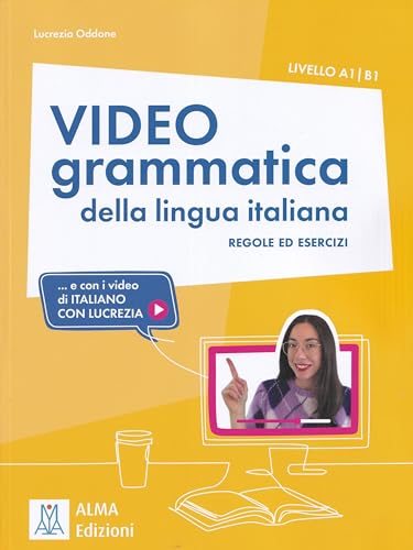 Book cover for Videogrammatica della lingua italiana by Lucrezia Oddone on a yellow background.