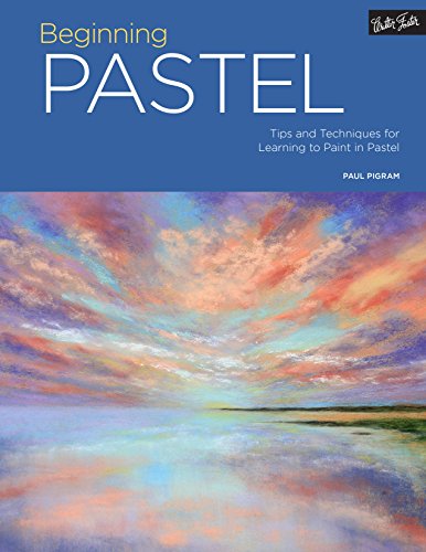 Book cover for "Beginning Pastel" with a pastel landscape painting.