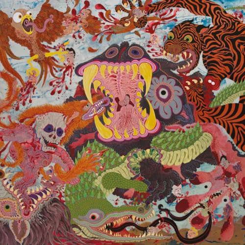 Psychedelic album cover featuring monstrous creatures and distorted faces.