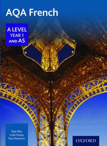 Textbook cover featuring the Eiffel Tower, titled “AQA French A Level”.