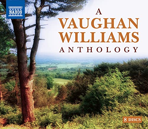 CD box set cover featuring a scenic landscape with trees and the text A Vaughan Williams Anthology.