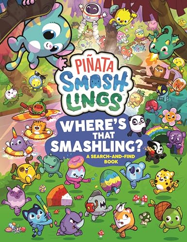 Colorful cartoon Smashling characters fill a search-and-find book cover.