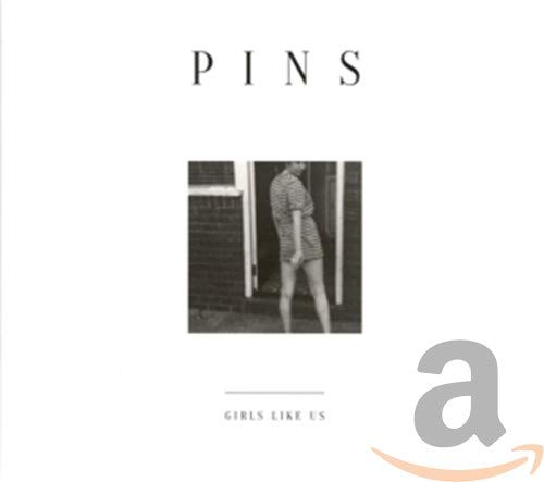 CD cover with white background, PINS text, and a black and white photo.