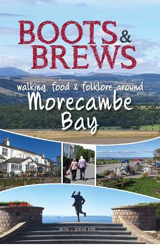 Book cover: “Boots & Brews” with landscape and coastal scenes.