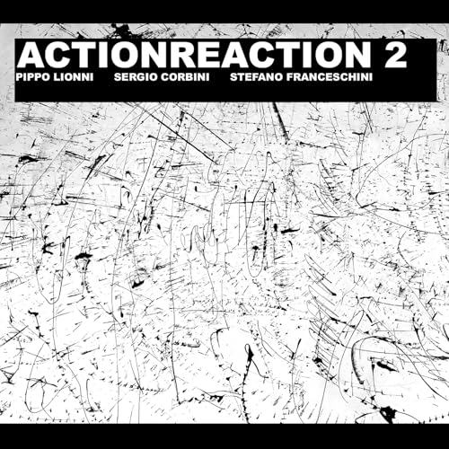 CD cover for “Actionreaction 2” by Lionni, Corbini, and Franceschini, abstract design.