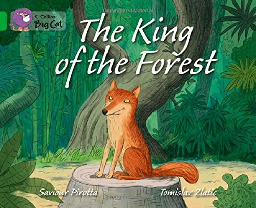 Book cover: a fox sits in a lush, green forest scene.
