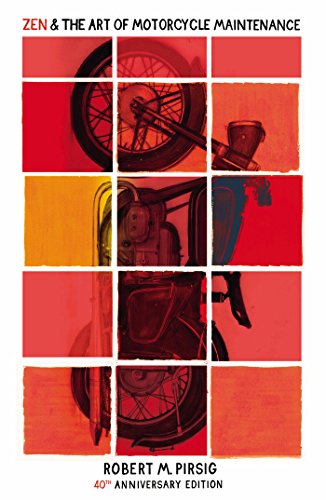 "Book cover with a grid of motorcycle parts in red and orange hues."