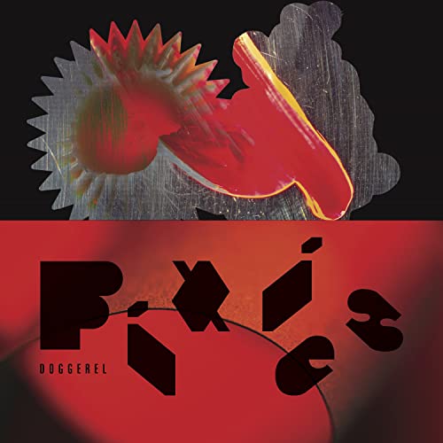 Pixies album cover: abstract red floral design over red and black text.