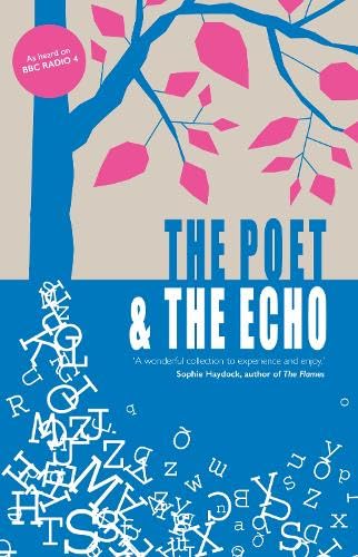 Book cover: blue tree branches with pink leaves over text and letters.