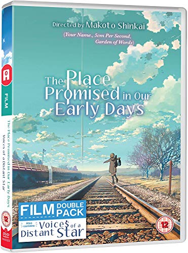 DVD cover for anime films “The Place Promised…” and “Voices of a Distant Star.”