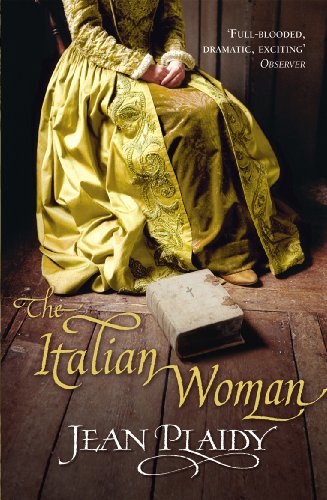 Book cover: woman in yellow gown, book on wooden floor.