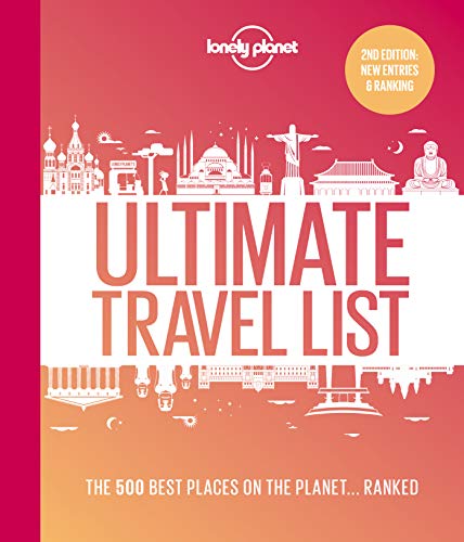 Lonely Planet travel book cover with illustrated global landmarks.