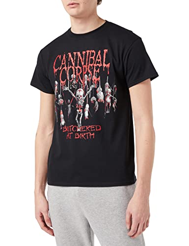 Black t-shirt with a graphic of hanging, skeletal figures and band logo.
