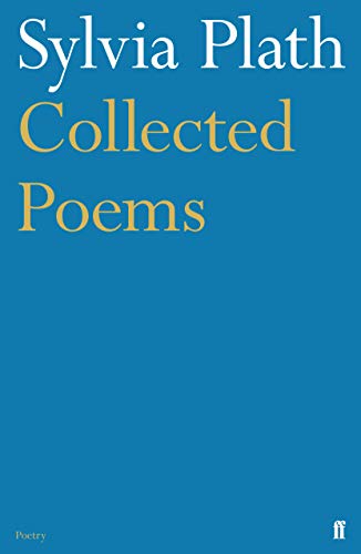 Blue book cover with gold text: “Sylvia Plath Collected Poems”.