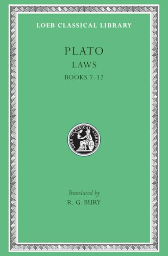 Green book cover with "Plato Laws: Books 7-12" and a circular seal.