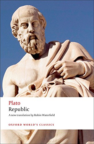 Book cover featuring a marble statue of Plato against a clear blue sky.