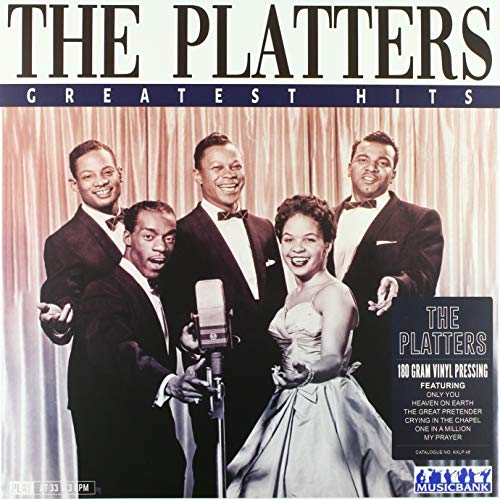 Record album cover featuring The Platters, a vocal group, in formal attire.