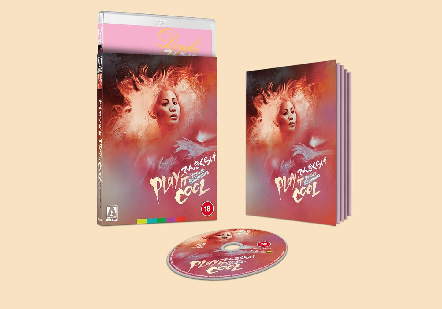 Play It Cool" Blu-ray case with a woman's face and accompanying disc.
