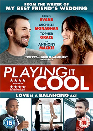 Playing It Cool" DVD cover with Chris Evans, Michelle Monaghan, and cast photos.