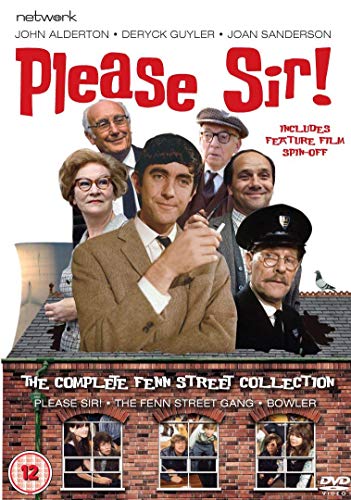 DVD cover for Please Sir! featuring the cast against a brick school building background.