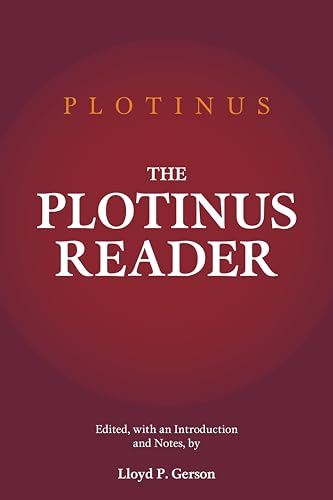 Book cover: "The Plotinus Reader" with gold lettering on a maroon background.