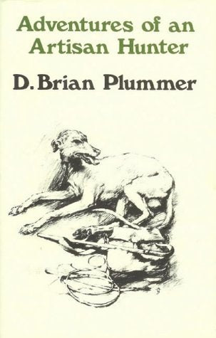 Book cover with sketched greyhound and hunting gear illustration.