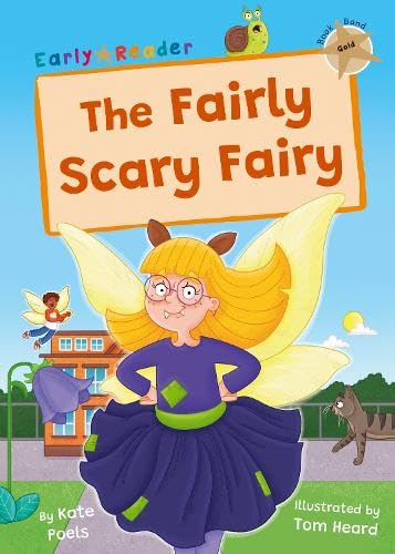 Book cover: fairy with orange hair, snail, and surprised cat.