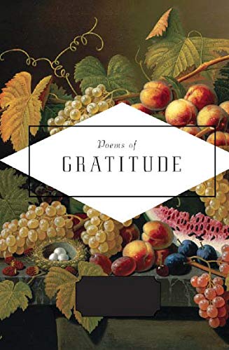 Book cover with fruit still life and the title "Poems of Gratitude.