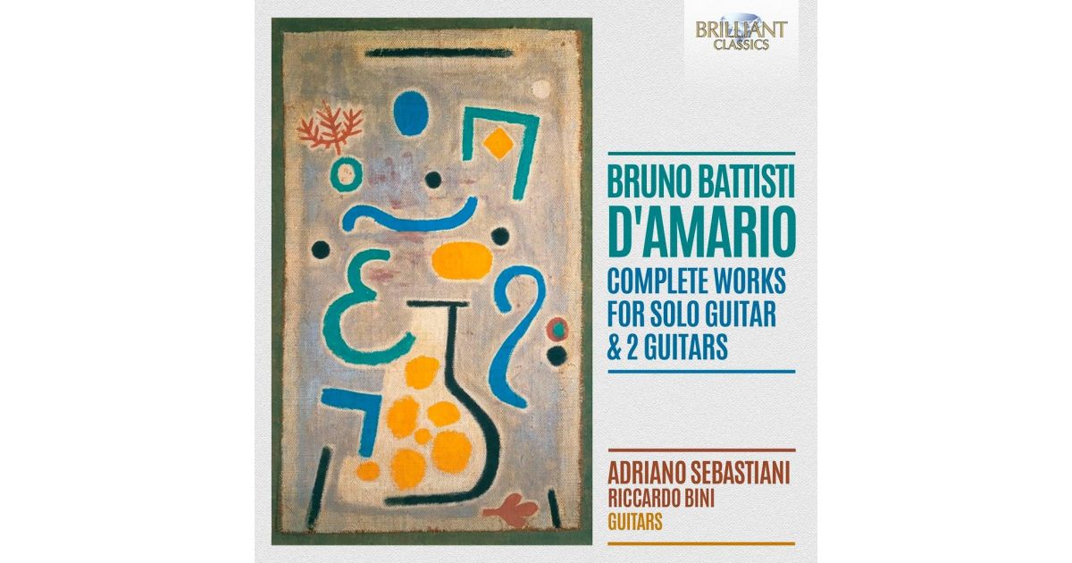 CD cover for Bruno Battisti D'Amario's complete works for guitar.