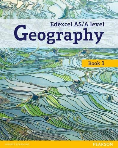 Textbook cover titled Edexcel AS/A level Geography Book 1 featuring terraced rice fields.