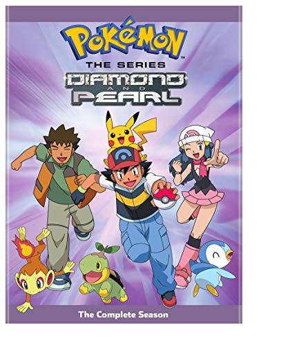 Pokemon Diamond & Pearl DVD cover featuring Ash, Pikachu, and friends.