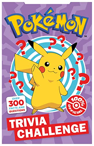 Pokemon Trivia Challenge book cover featuring Pikachu and question marks.